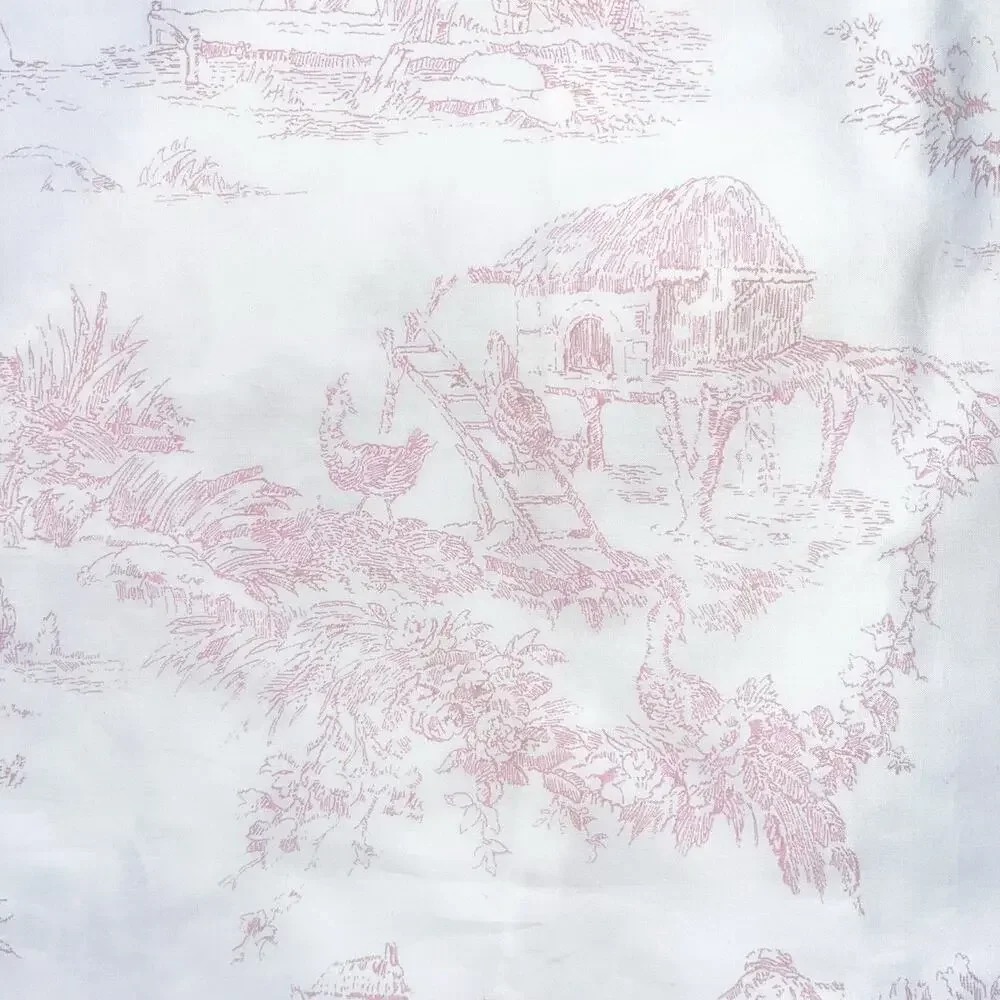 NEW Cabbages & Roses London Country Toile Cotton Duvet Set- Rose Pink, King Size